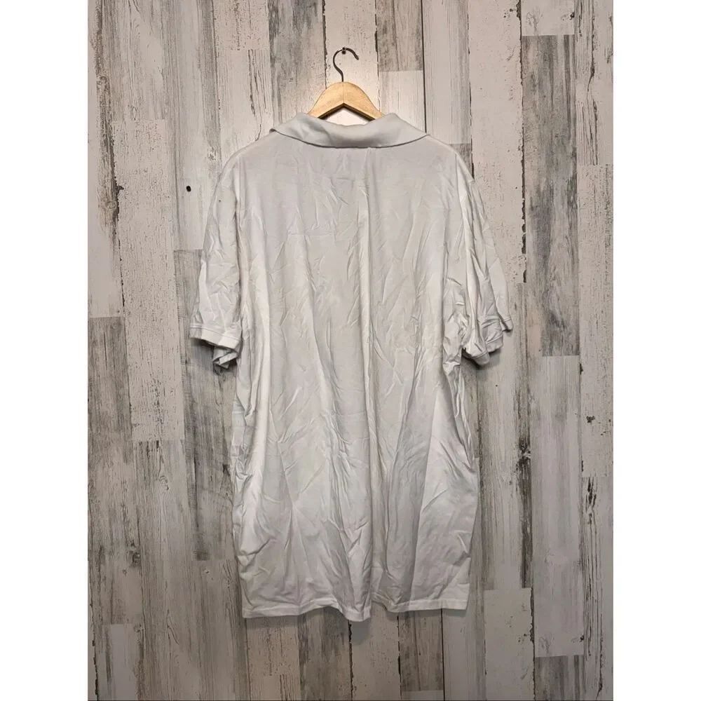 St. John’s Bay Men’s White Polo Shirt 3XLT Comfort Flex Short Sleeve Classic Fit - Picture 5 of 5